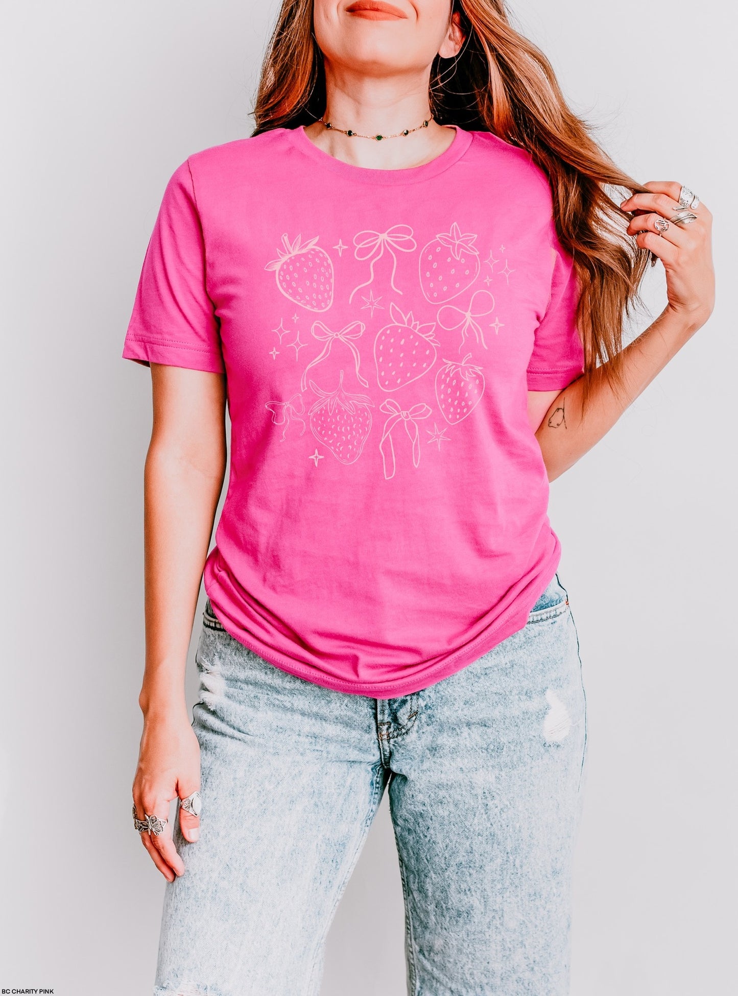 Strawberries and Bows Graphic Tee