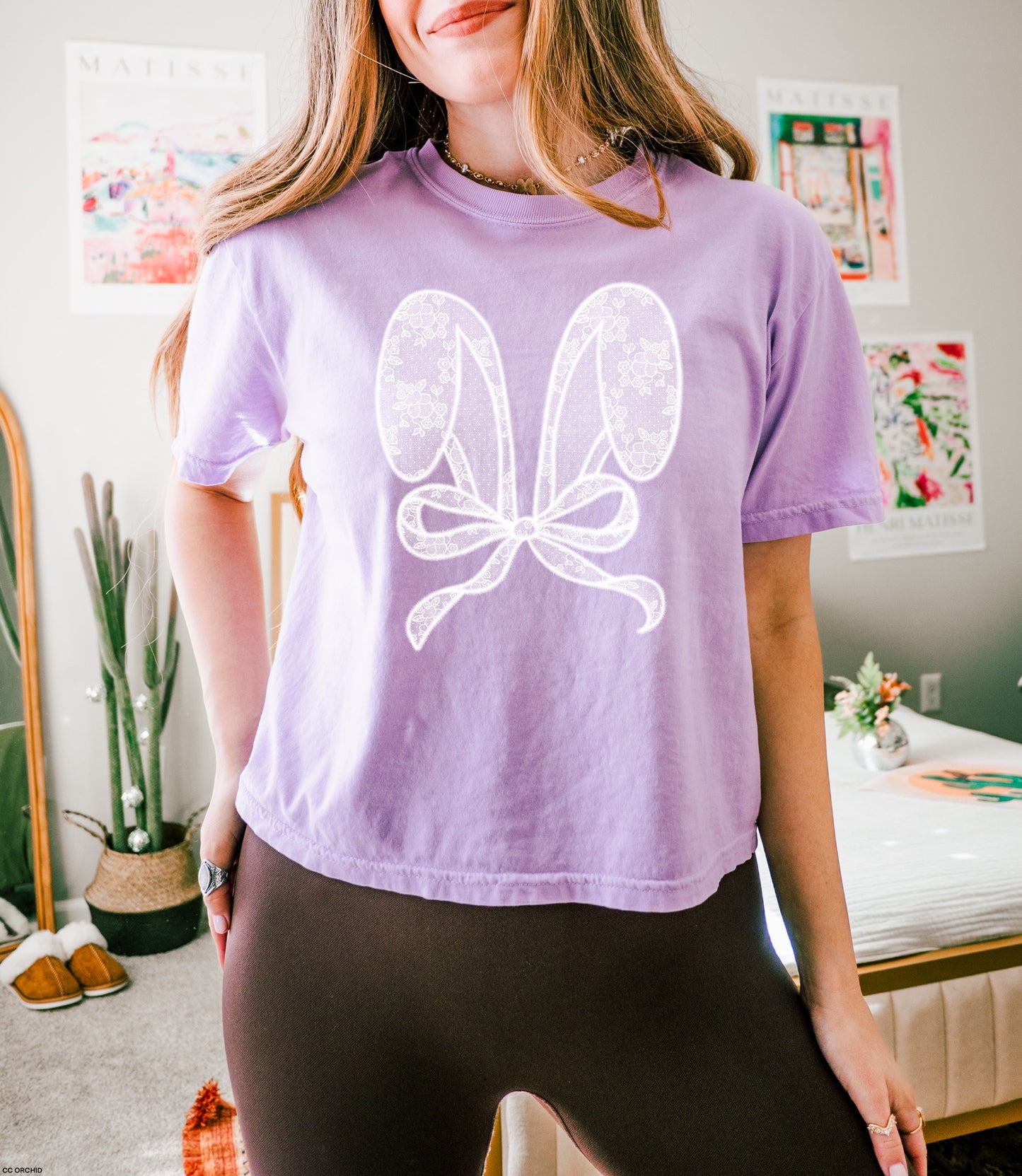 Lace Bunny Ears Graphic Tee