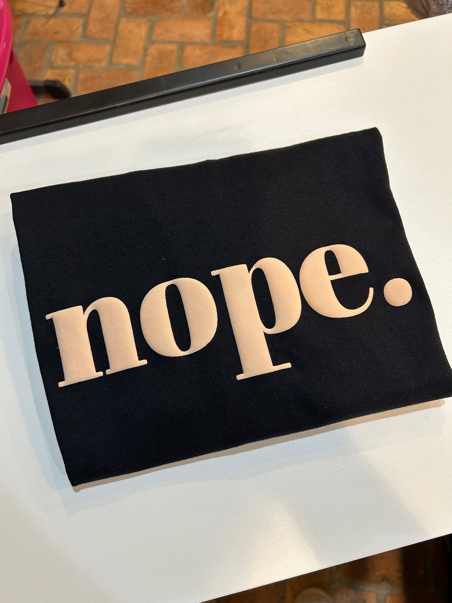 Nope. Puff print graphic tee