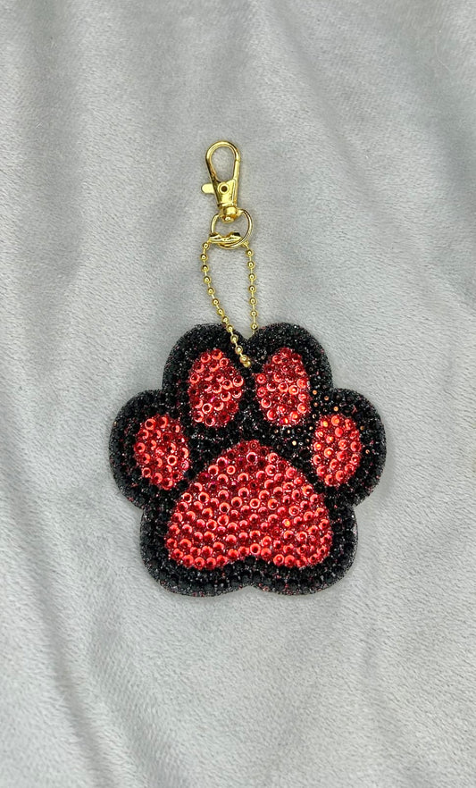 Paw print keychain