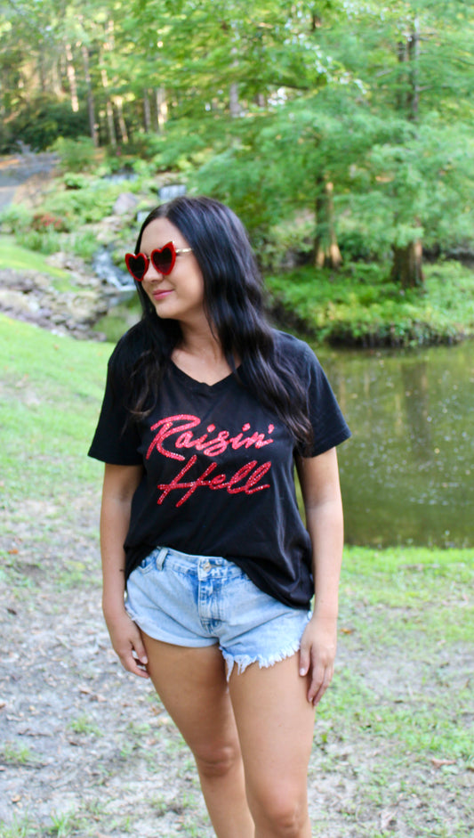 Raisin’ Hell graphic tee