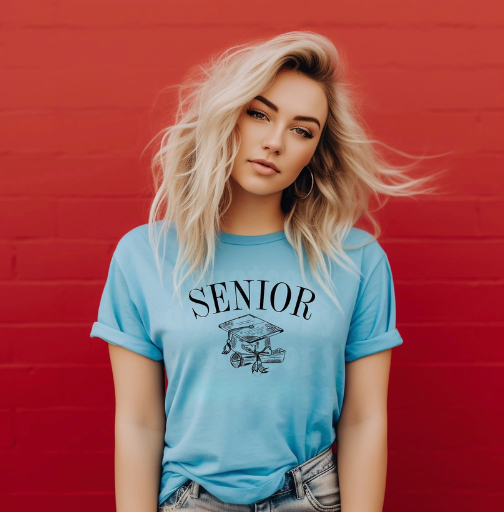 Senior Cap Black Graphic Tee