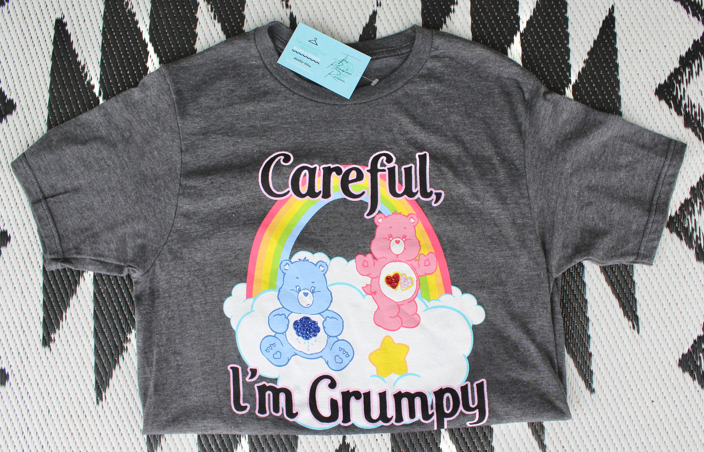 Careful I'm grumpy care bear tee