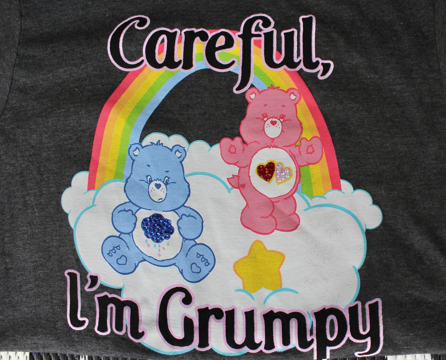 Careful I'm grumpy care bear tee