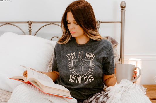 Stay at home social club graphic tee