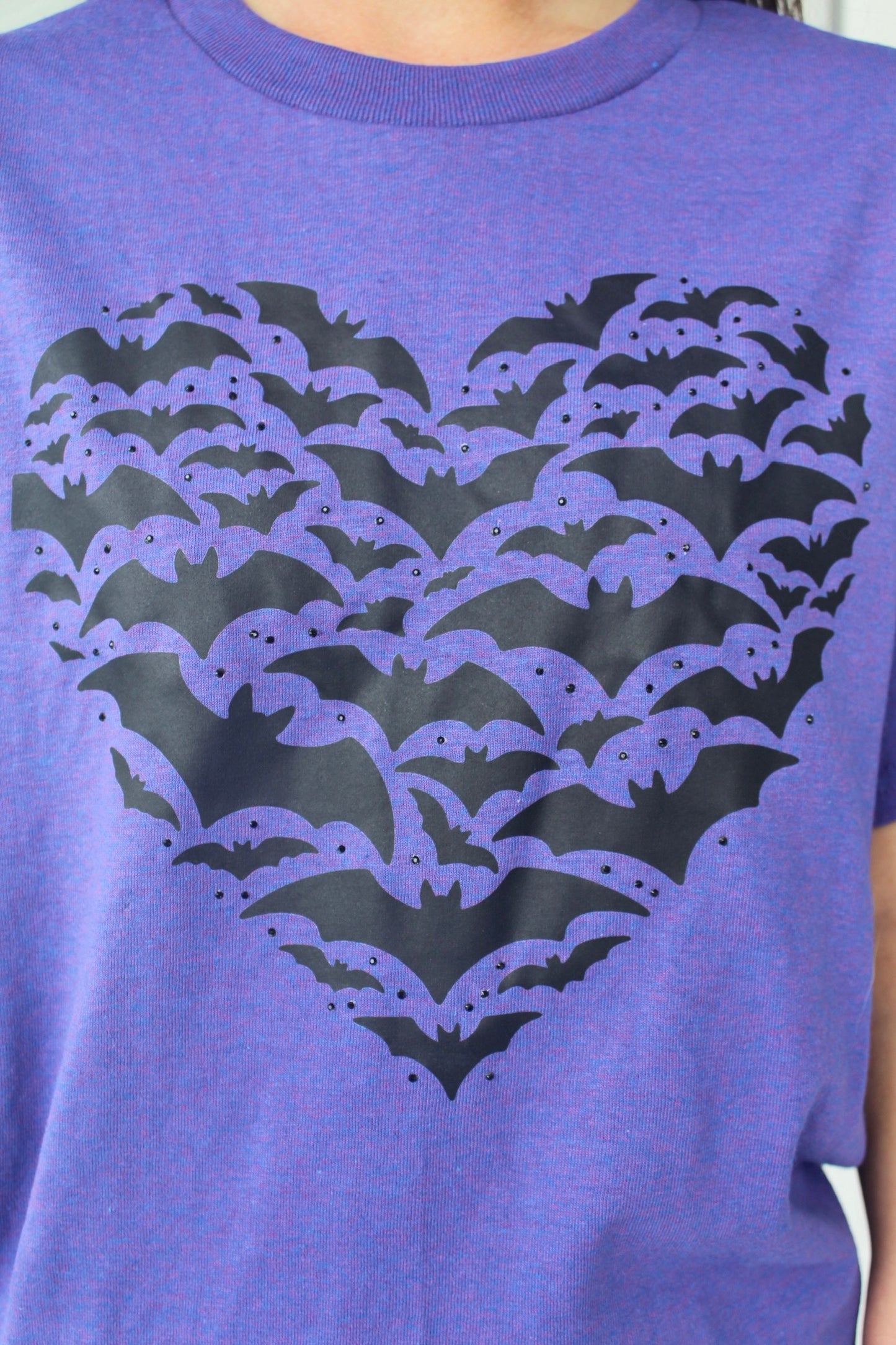 Heart Bats Print Shortsleeve Tshirt