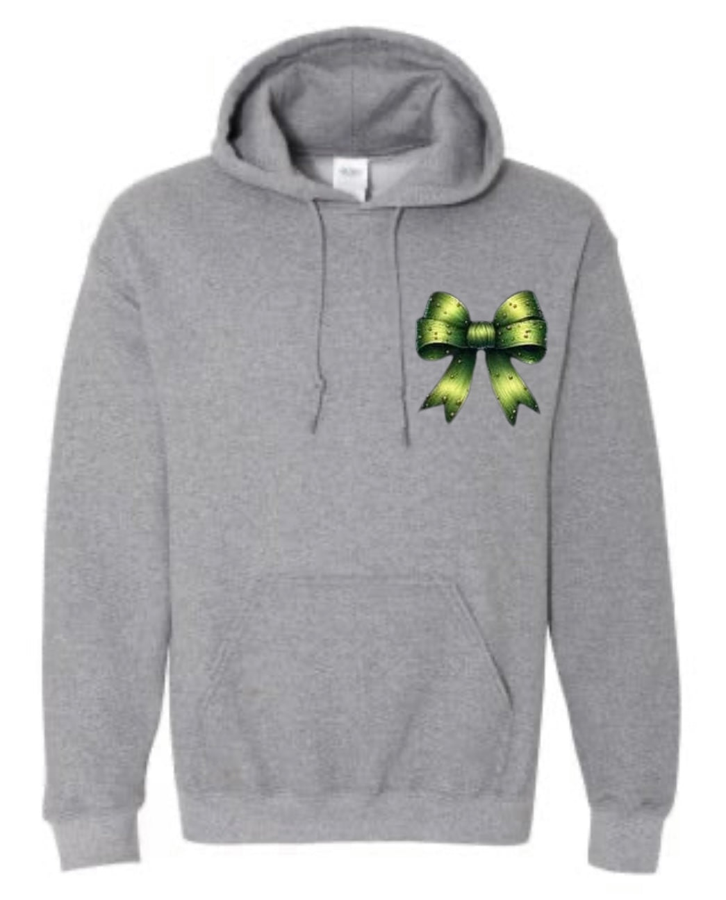 Pocket grinch bow sweatshirt and hoodie