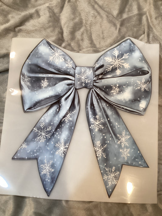 blue winter bow