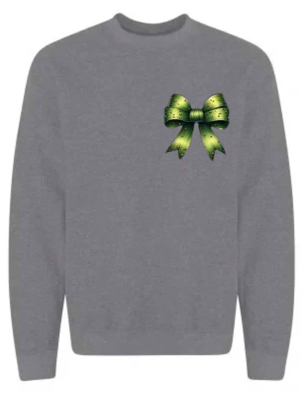 Pocket grinch bow sweatshirt and hoodie