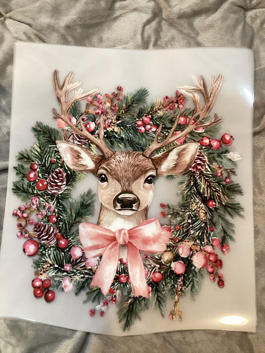Vintage deer wreath