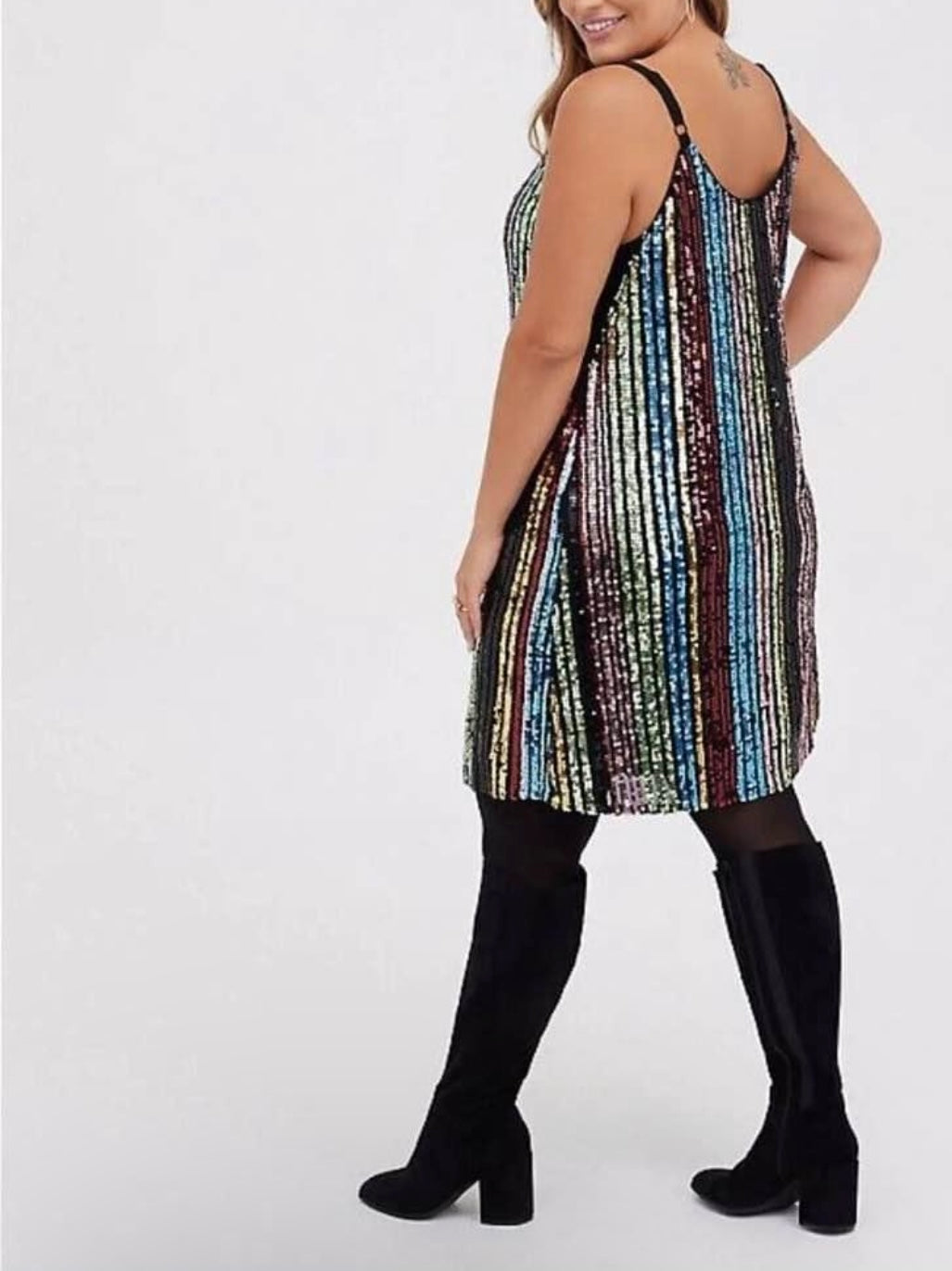Multicolor sequin dress