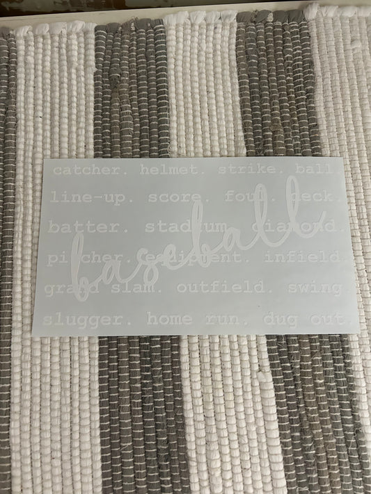 Baseball typography