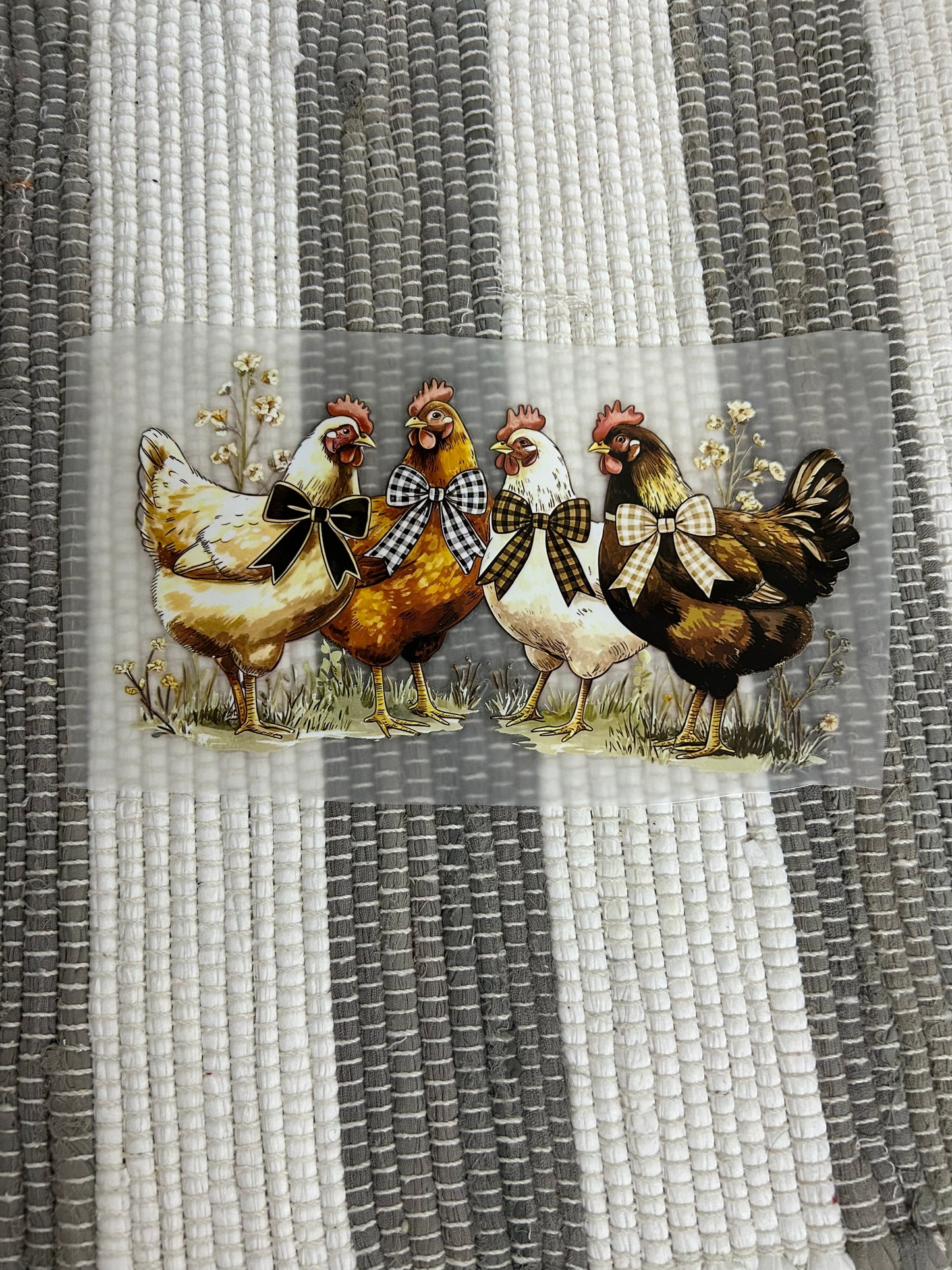 Chickens with bows