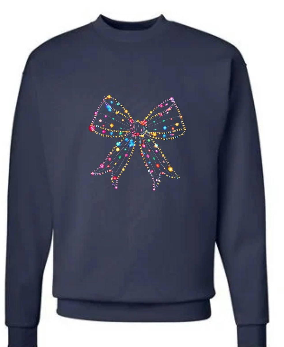 Light bow sweatshirt and hoodie