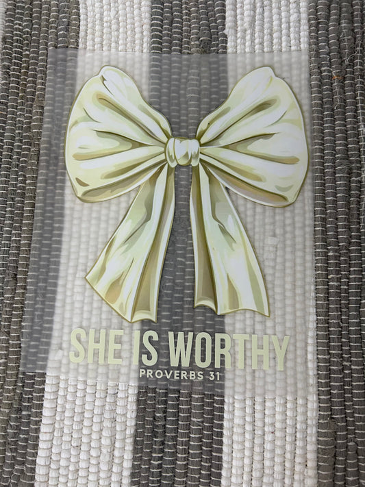 She is worthy