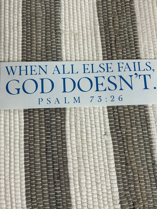 When all else fails