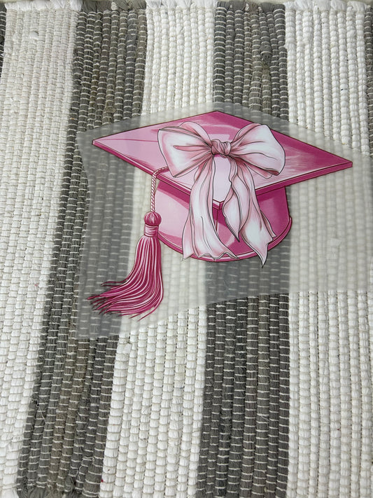 Pink graduation cap