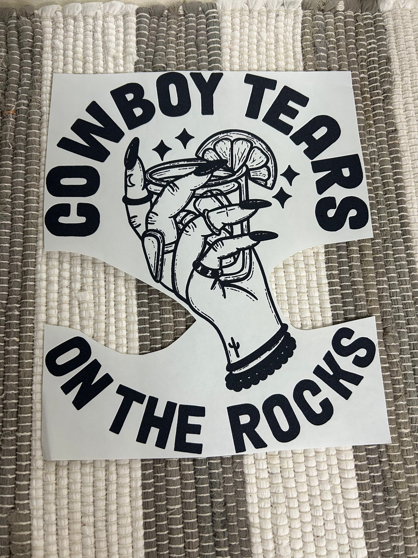 Cowboy tears on the rocks