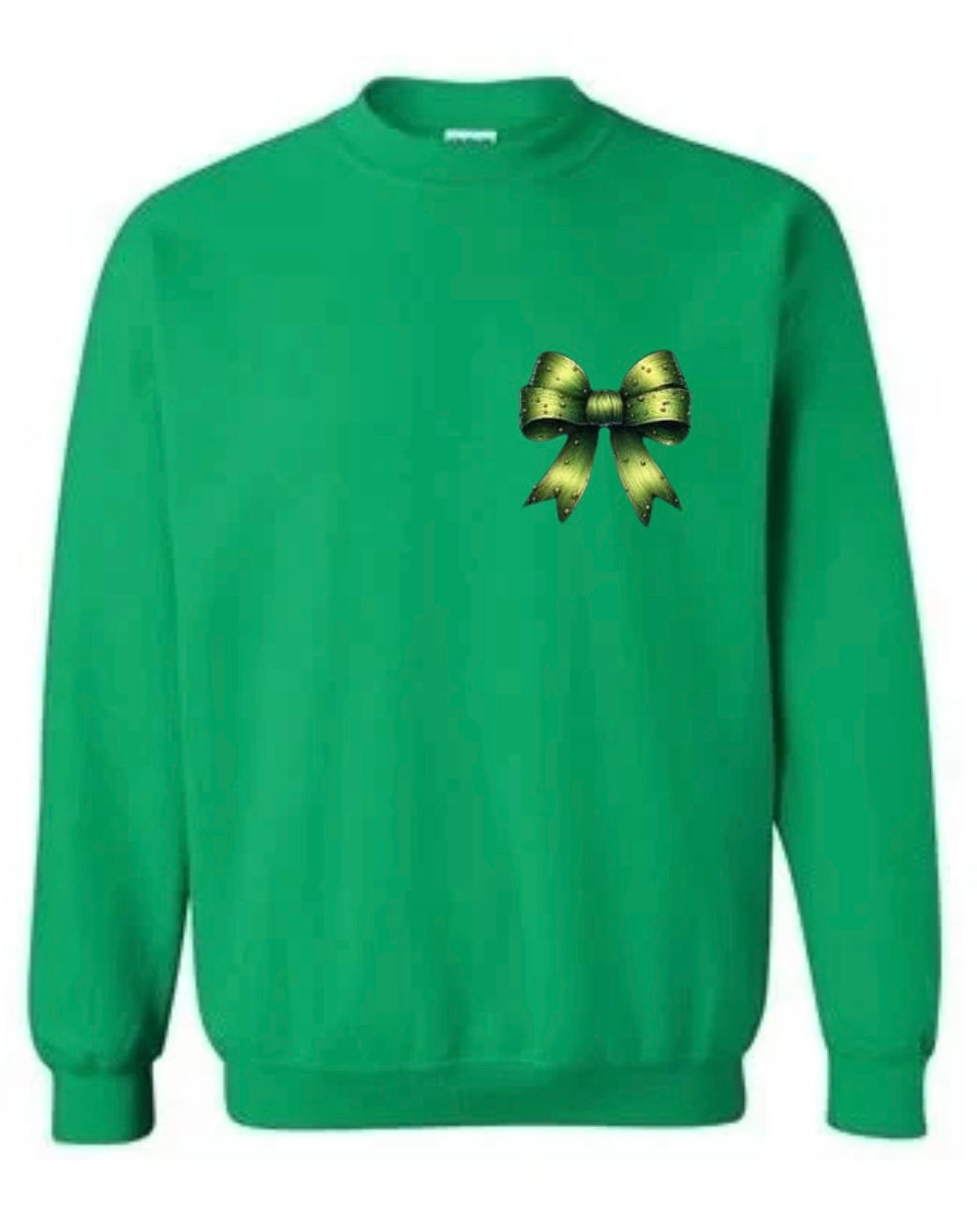 Pocket grinch bow sweatshirt and hoodie