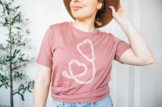 Lace Stethoscope Graphic Tee