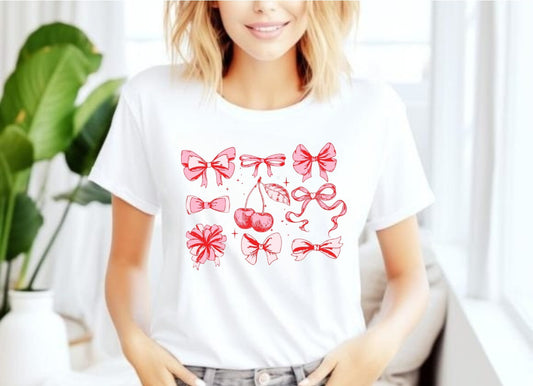 Bows and Cherries Graphic Tee