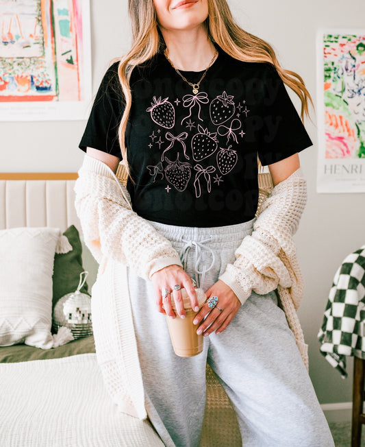 Strawberries and Bows Graphic Tee