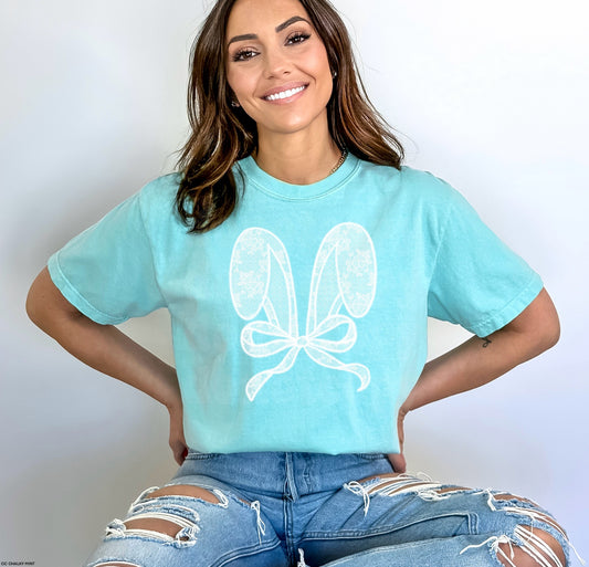 Lace Bunny Ears Graphic Tee