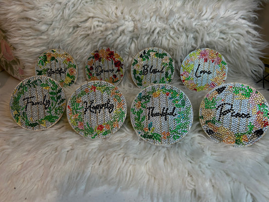 Flower coasters (8 piece)