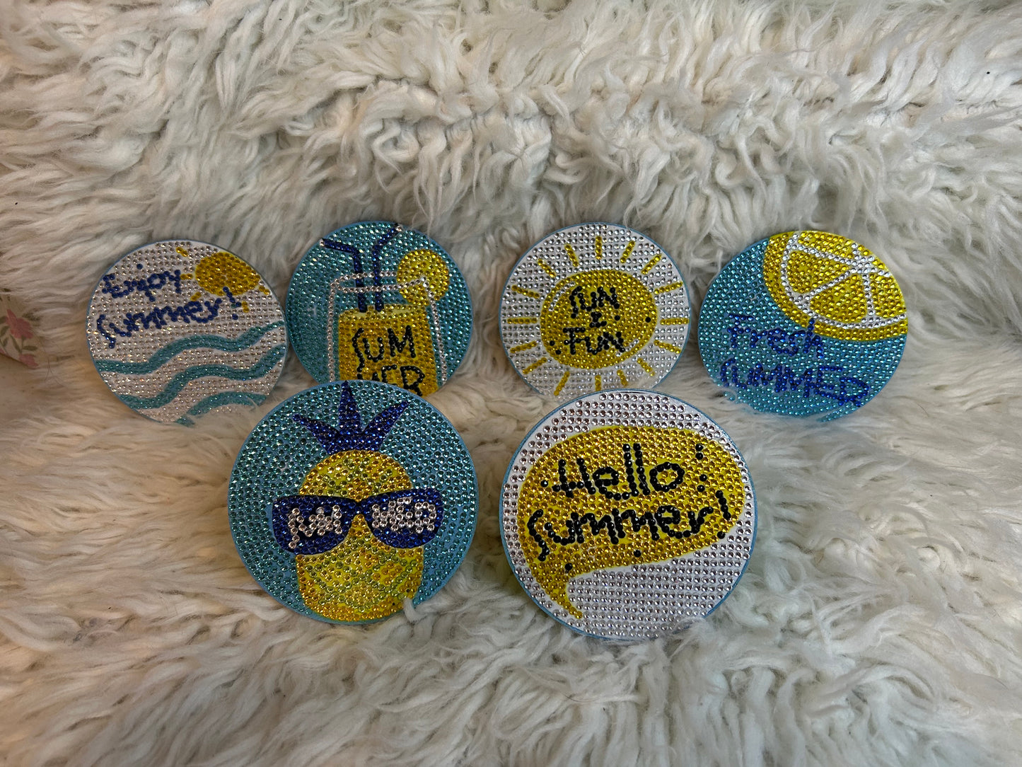 Summer coasters (6 piece)