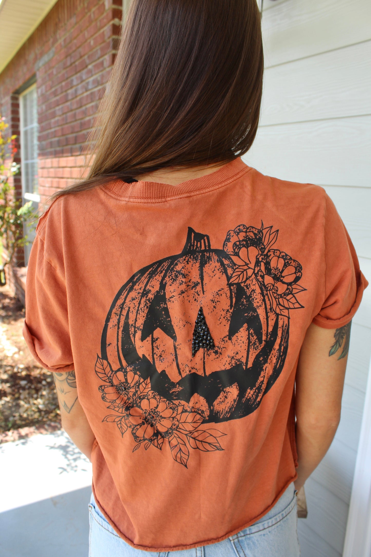 Grunge pumpkin shirt