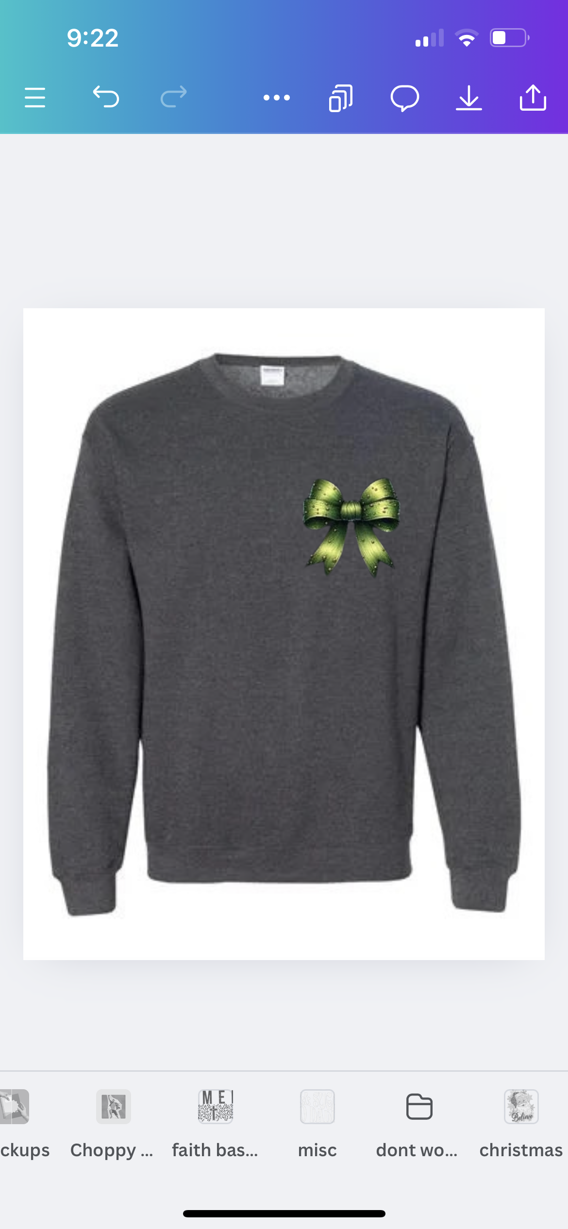 Pocket grinch bow sweatshirt and hoodie