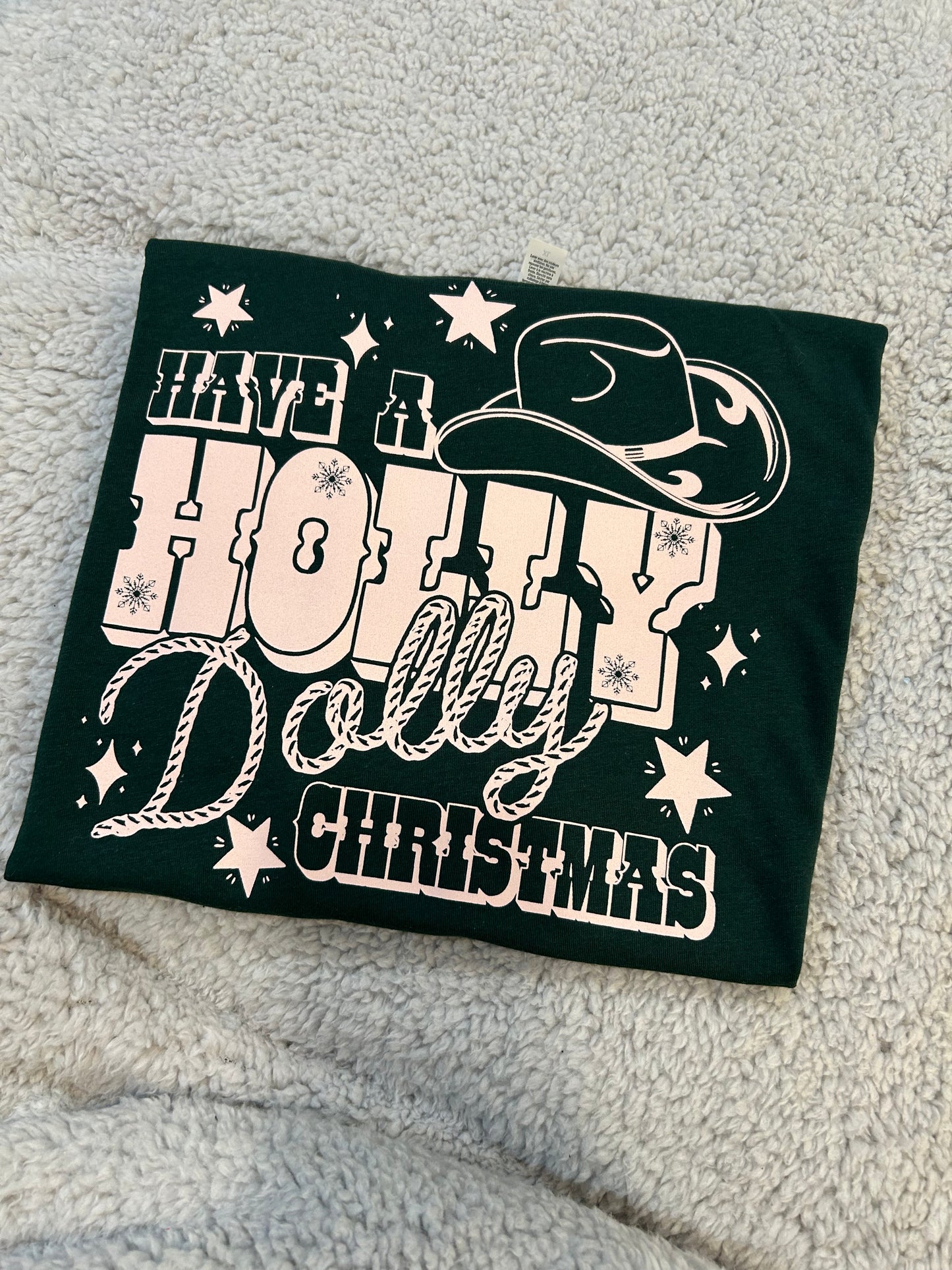 HAVE A HOLLY DOLLY CHRISTMAS GRAPHIC TEE
